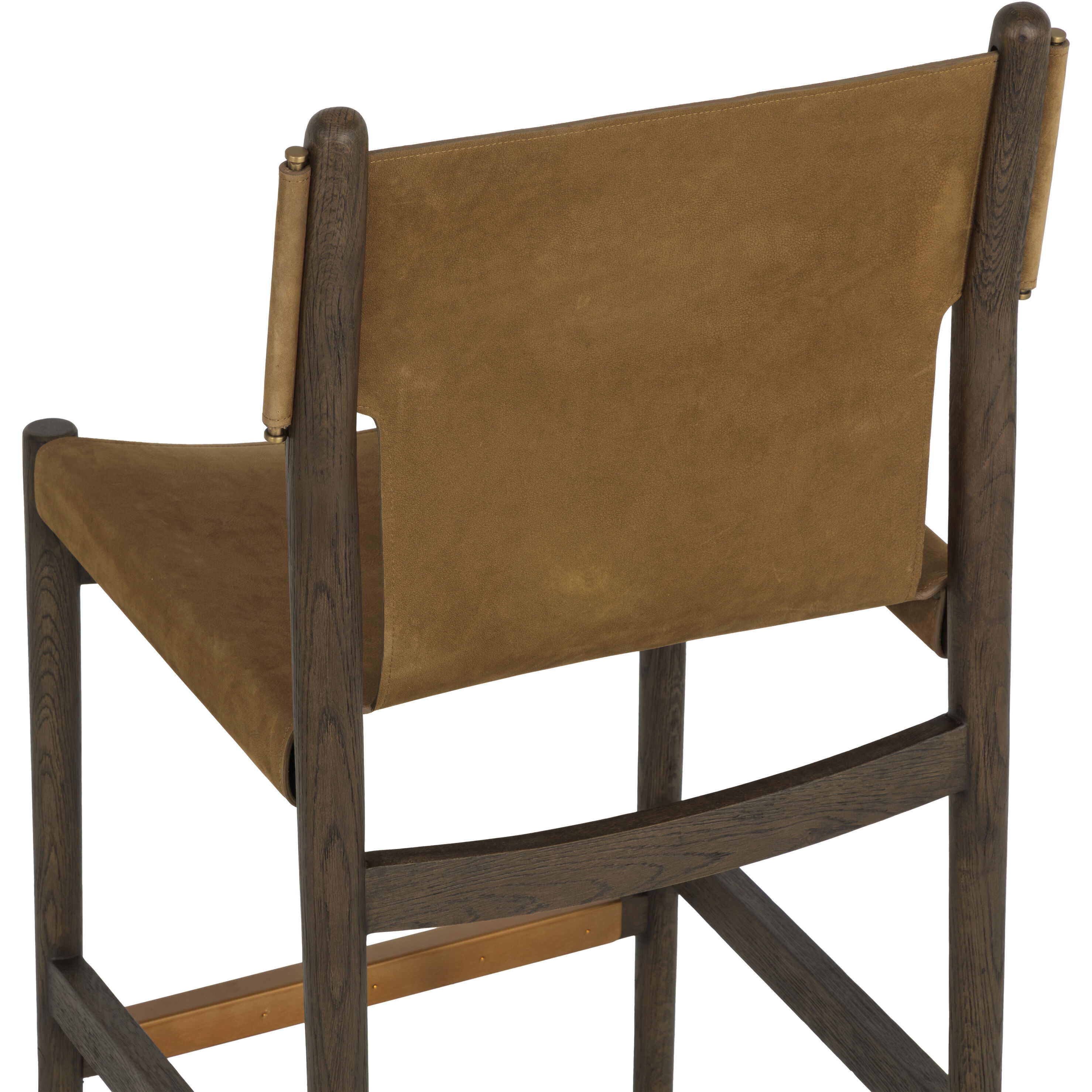 Argus 43.25 inch Nubuck Caramel Leather Counter Stool